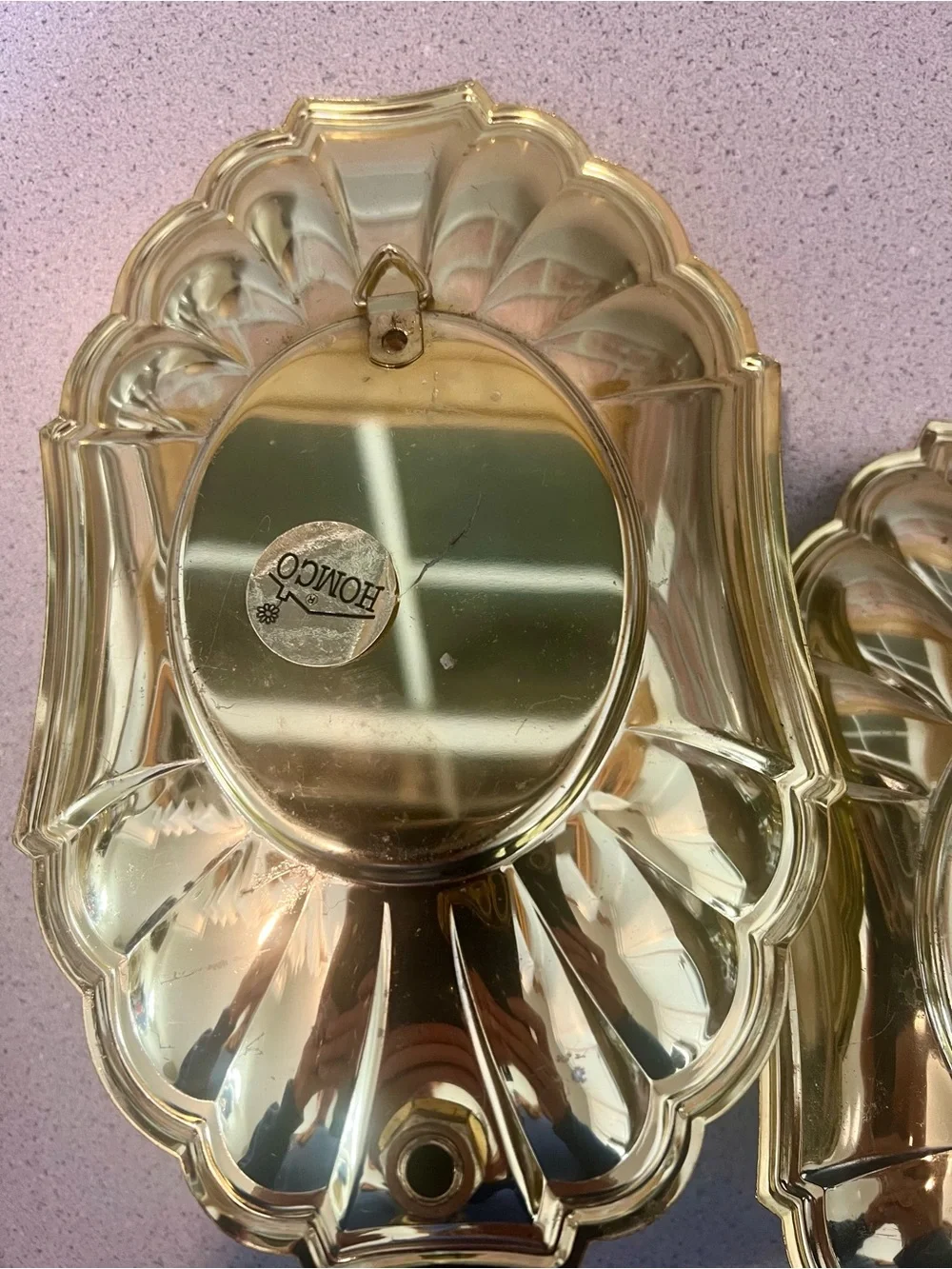 Brass Wall Sconce Candle Holders - Gold Finish Home Interior